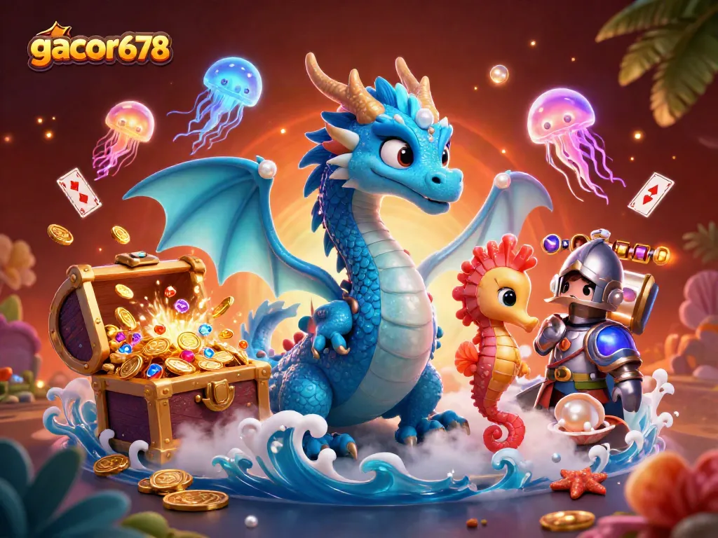 Experience the excitement of gacor678 with a vibrant illustration capturing the thrill of online slots.