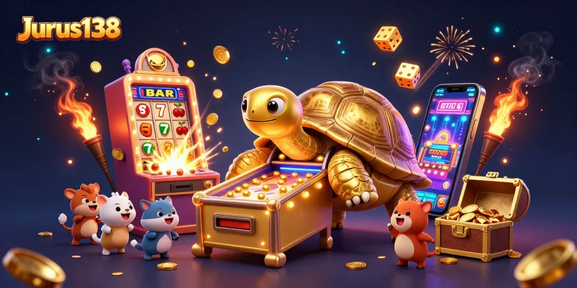 Experience thrilling gameplay with Jurus138 featuring a golden tortoise pinball and bursting slot machines!