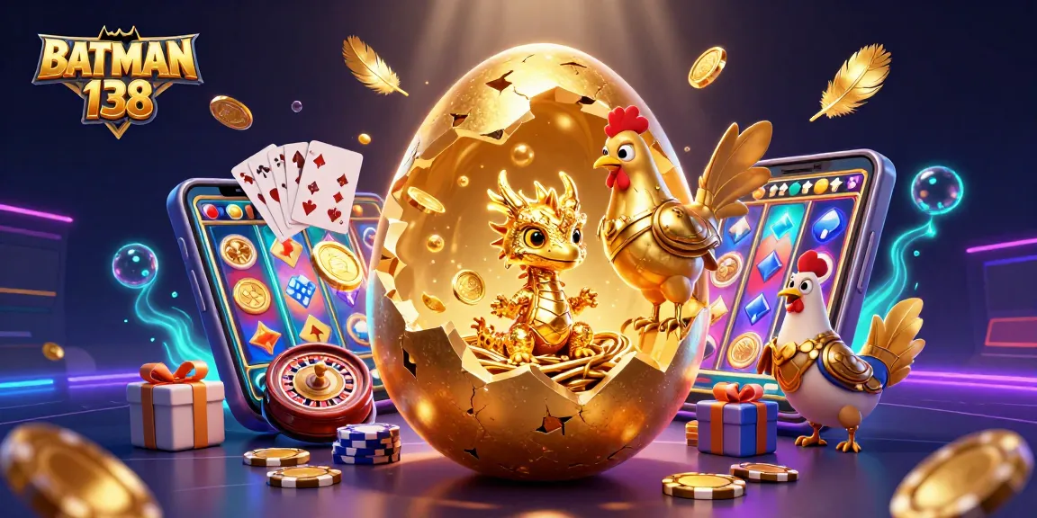 BATMAN 138 menampilkan naga emas dan chip poker dalam ilustrasi menarik dan menghibur.
