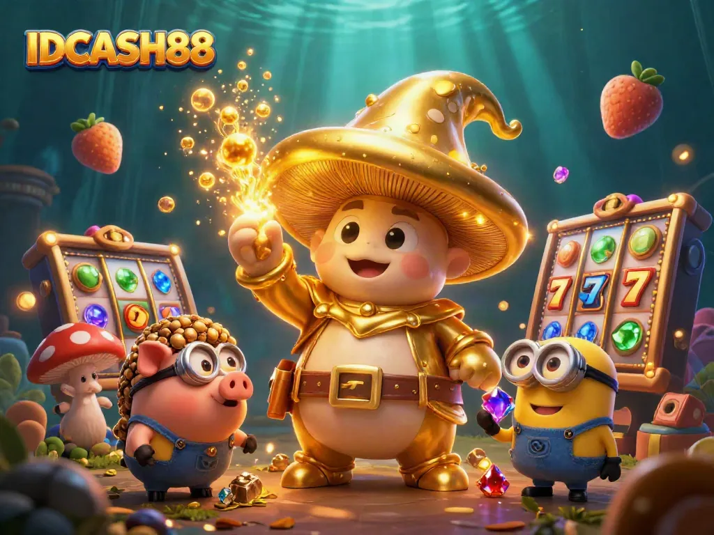 IDCASH88 enhances the online gaming experience with captivating slot action, showcasing the vibrant characters and elements in rich detail.