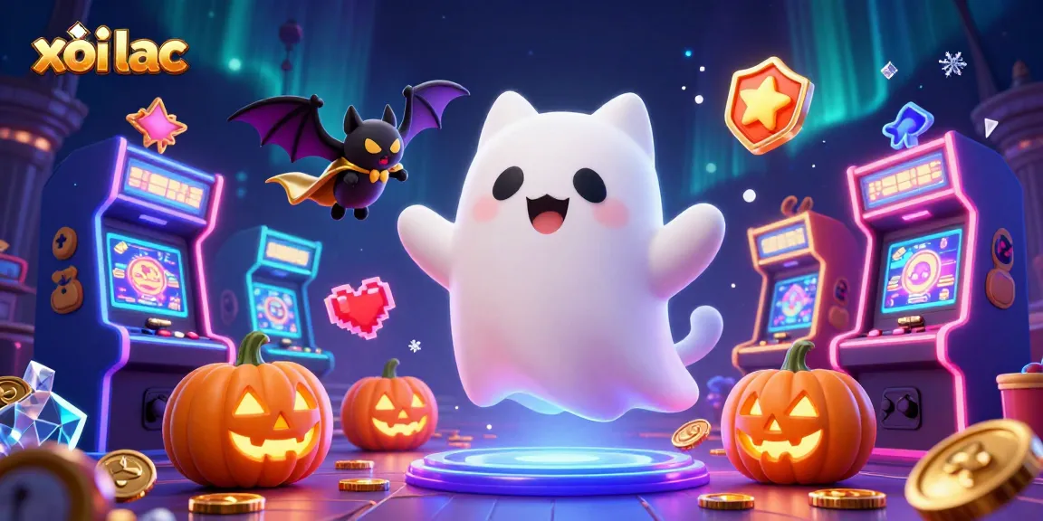 Xoi lac players enjoy thrilling live gaming in a vibrant haunted casino scene.