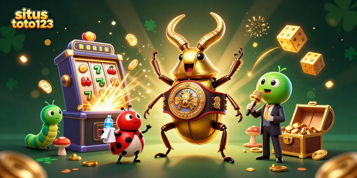 Experience thrilling gameplay with situs toto123's jackpot scene featuring a golden insect champion!