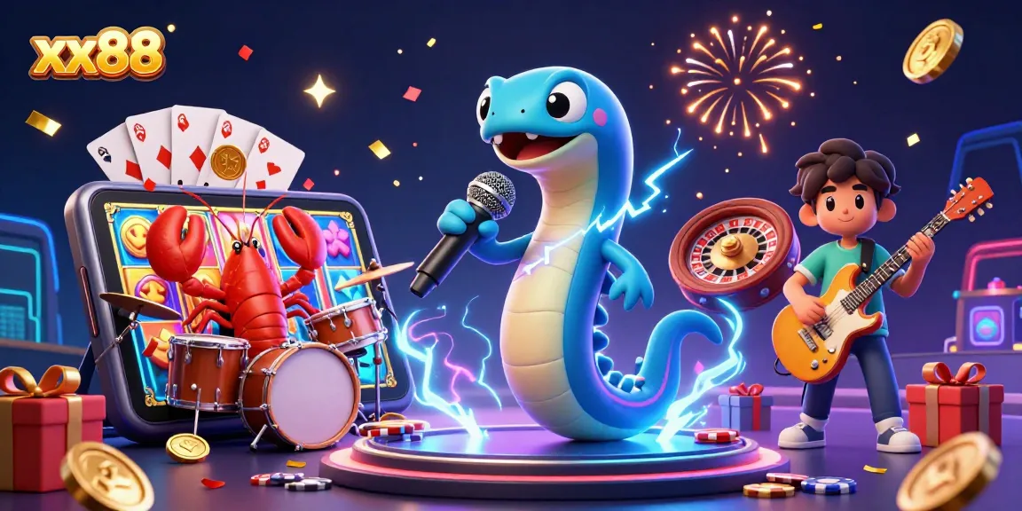 Immerse in xx88's underwater casino scene with vibrant slot gaming elements and lively characters.