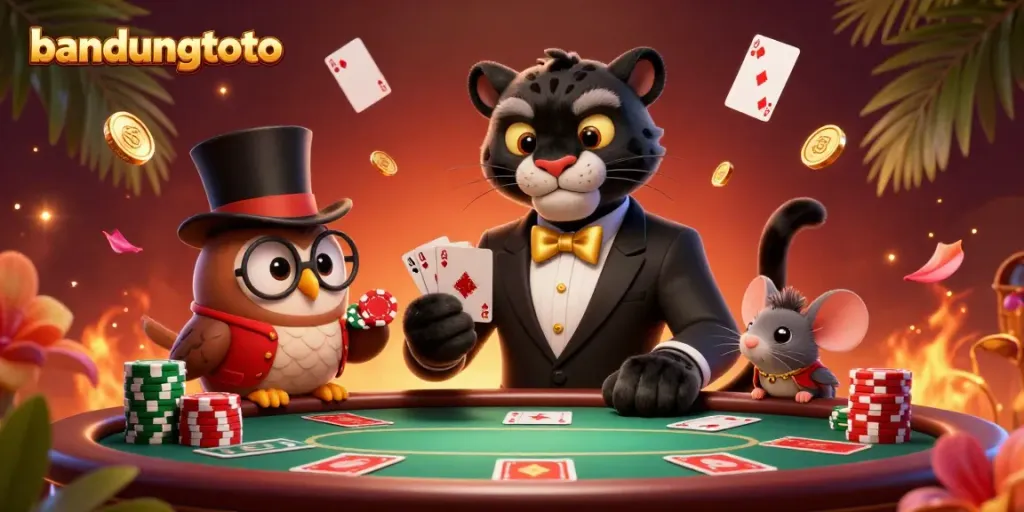 Experience the vibrant action of bandungtoto with a stylish panther dealer and engaging casino elements.
