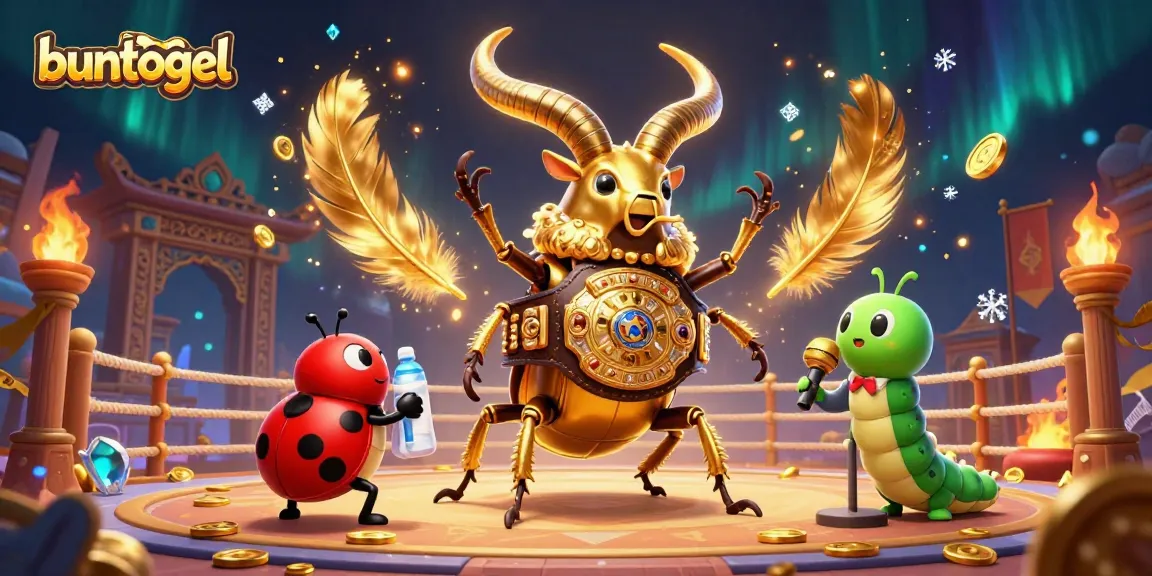 Engage in thrilling gameplay at BUNTOGEL, showcasing vibrant gambling scenes with characters and dynamic elements.