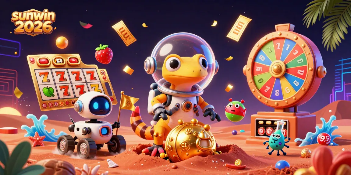 Experience the thrill of sunwin 2026 in a vibrant, dynamic casino scene with engaging characters.