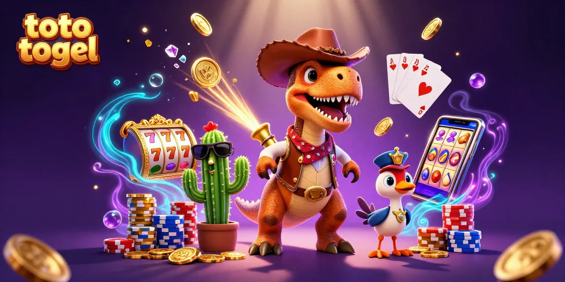 Menangkan toto togel dengan petualangan menarik bersama T-Rex cowboy dan teman-temannya.