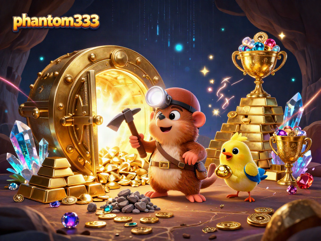 Experience thrilling wins with phantom333 as the treasure hunter mole discovers riches in an enchanting casino.