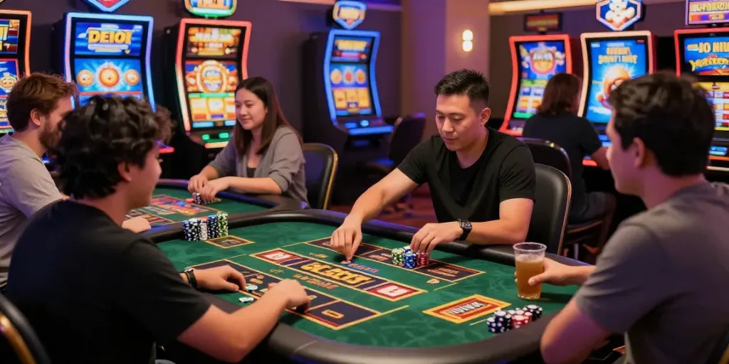 Pengalaman bermain SLOT GACOR yang seru dengan suasana kasino online yang hidup dan ceria.
