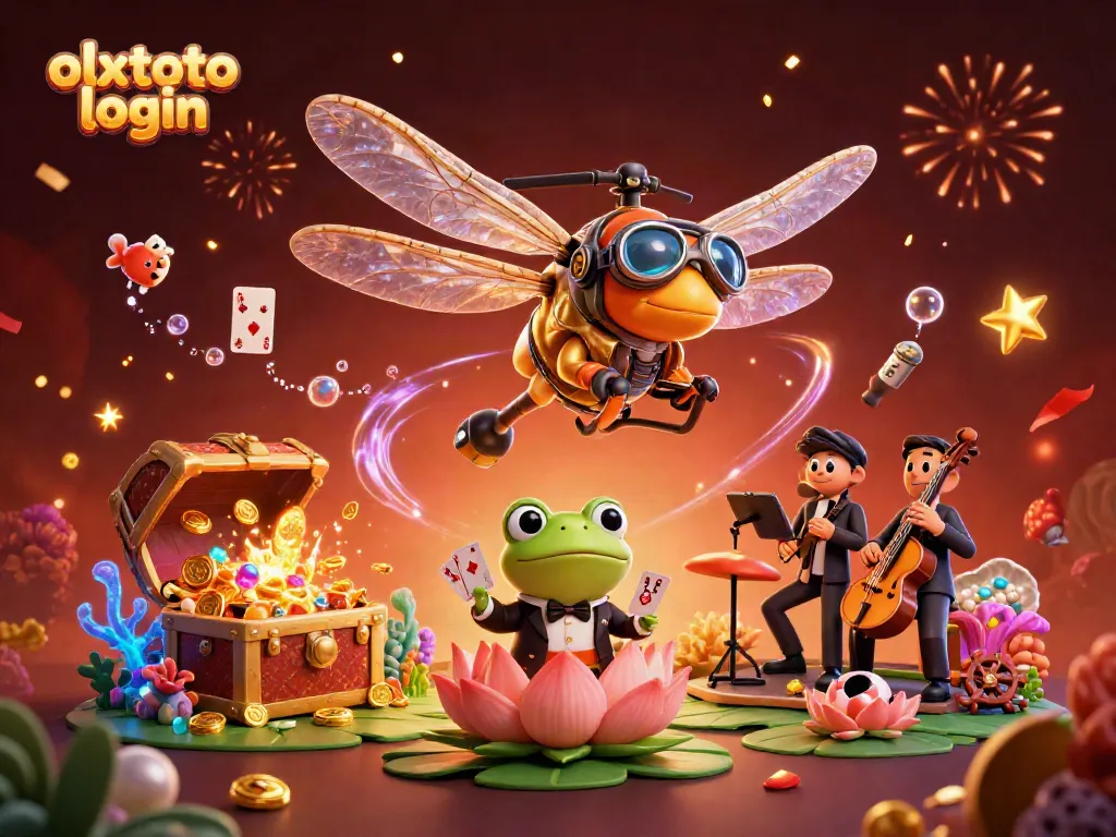 Experience the thrilling olxtoto login action with vibrant characters in an animated casino scene.