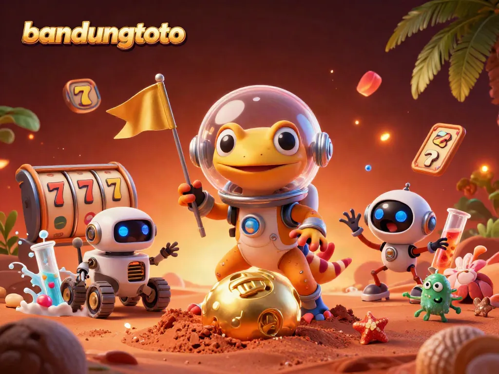 Experience thrilling gameplay at bandungtoto with a lively casino scene featuring iconic symbols.