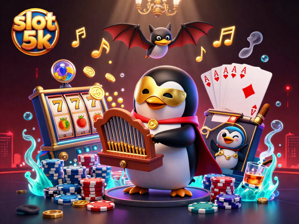 Experience excitement with slot 5k as the phantom opera penguin brings the casino to life!