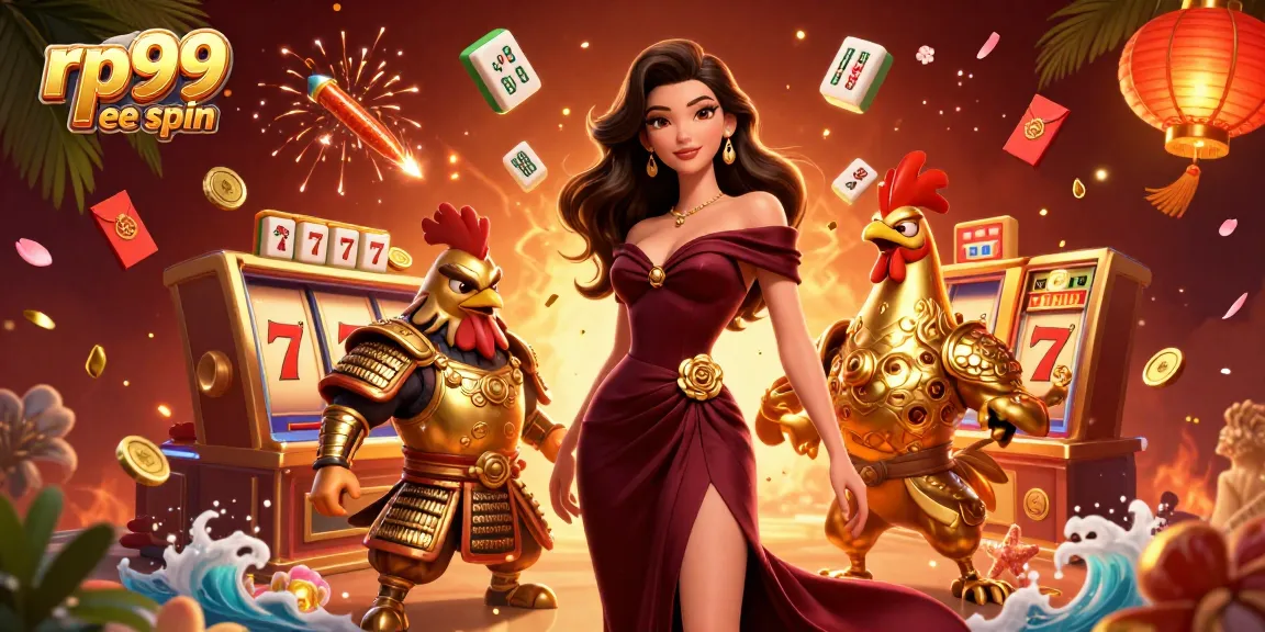 Experience thrilling rp99 free spin action with captivating characters and vibrant casino elements.