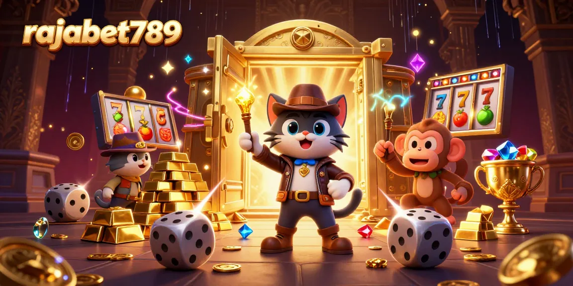 Rajabet789 merayakan kemenangan jackpot dengan petualangan kasino menarik dan penemuan artefak emas.