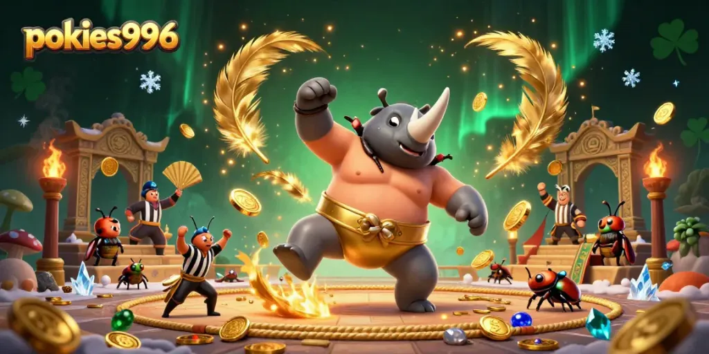 Experience the thrill of pokies996 with golden coins flying as you play!
