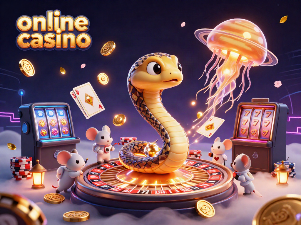 Experience exciting gameplay at an online casino with vibrant 3D characters and animated elements.
