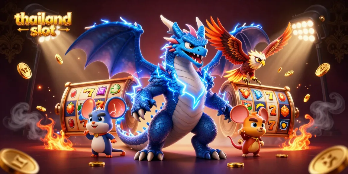 Experience thrilling gameplay at thailand slot, featuring vibrant 3D slot reels and lively characters.