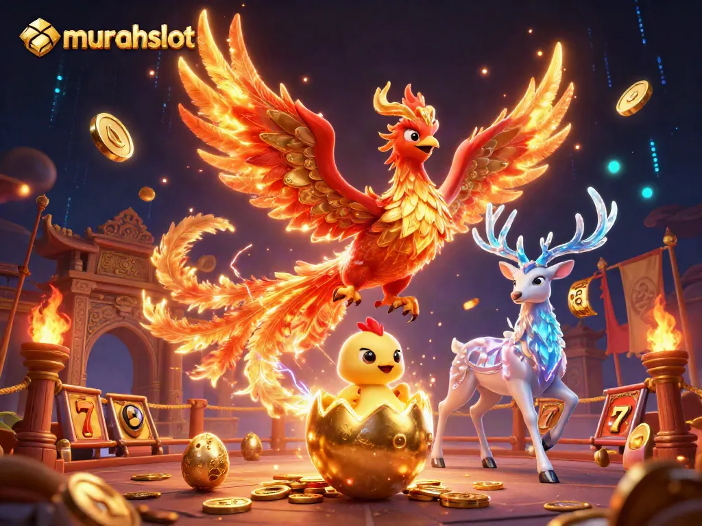 Murahslot menjanjikan pengalaman luar biasa dengan simbol slot yang berkilau dan karakter fantastis dalam suasana yang menawan.