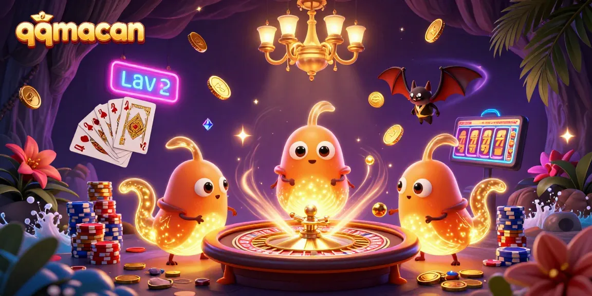 Mainkan slot seru di qqmacan dengan ilustrasi kasino yang dinamis dan menawan.